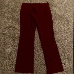 Womens burgundy dress pants slacks